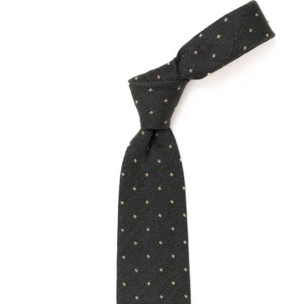 Cesare Attolini Archivio Storico: Silk And Wool Tie "Quadri Jacquard" - Handrolled