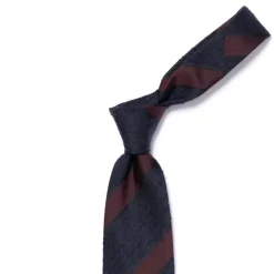 Cesare Attolini Archivio Storico: Tie "Blocco Di Shantung" Pure Silk - Hand Rolled