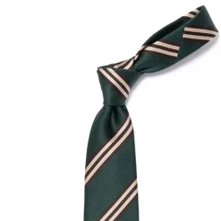 Cesare Attolini Archivio Storico: Tie "Reggimento Verde" Pure Silk - Hand Rolled