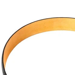 Saint Crispin's Belt Made Of Black Calfskin - Hand-Colored
