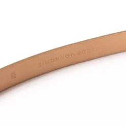 Simonnot-Godard Belt Made Of Original "Suede Skin" Calfskin - Handcrafted