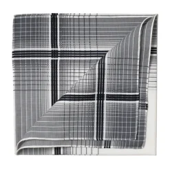 Simonnot-Godard Black And White Patterned Cotton Pocket Square