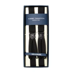 Albert Thurston Black Elastic Suspender To Button