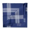 Simonnot-Godard Blue Patterned Cotton Handkerchief