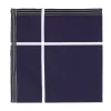 Simonnot-Godard Blue Patterned Handkerchief "Socotra" Made Of Fine Cotton - Hand-Rolle