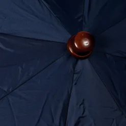 Maglia Blue Telescopic Umbrella With Wooden Handle