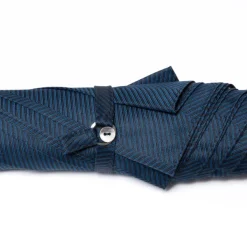Maglia Blue Umbrella "Traveller" With Handle Made Of Bamboo Wood