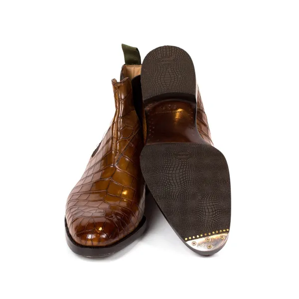 Saint Crispin's Boot "Chelsea" Made Of Crocodile Leather - Purely Handcrafted