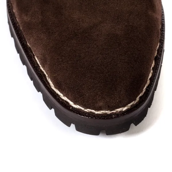 Saint Crispin's Boot "Derby Norvegese" Made Of Dark Brown Leather