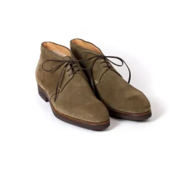Saint Crispin's Boote "Chukka" With Lambskin Lining Made Of Suede