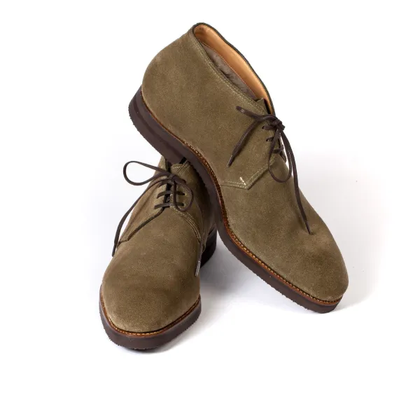 Saint Crispin's Boote "Chukka" With Lambskin Lining Made Of Suede