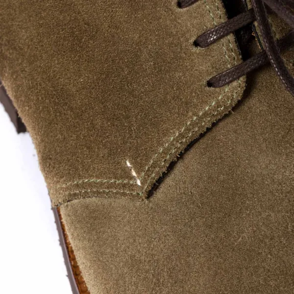 Saint Crispin's Boote "Chukka" With Lambskin Lining Made Of Suede