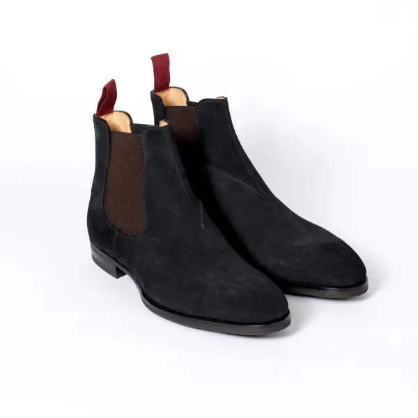 Saint Crispin's Bootee "Chelsea" Made Of Black Calfskin