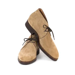 Saint Crispin's Bootee "New Chukka" Aus Sandfarbenem Kudu-Antilope Rauhleder - Reine H