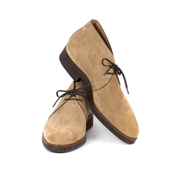 Saint Crispin's Bootee "New Chukka" Aus Sandfarbenem Kudu-Antilope Rauhleder - Reine H