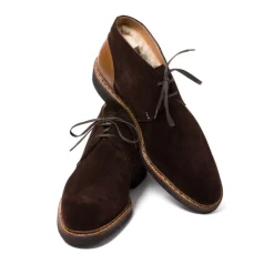 Saint Crispin's Bootee "Winter Sport Chukka" Made Of Dark Brown Suede - Enti