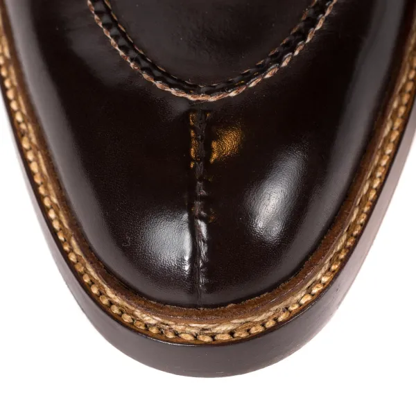 Saint Crispin's Boots "Norvegese Boot" In Dark Brown Calfskin And Water Buffalo - Pure