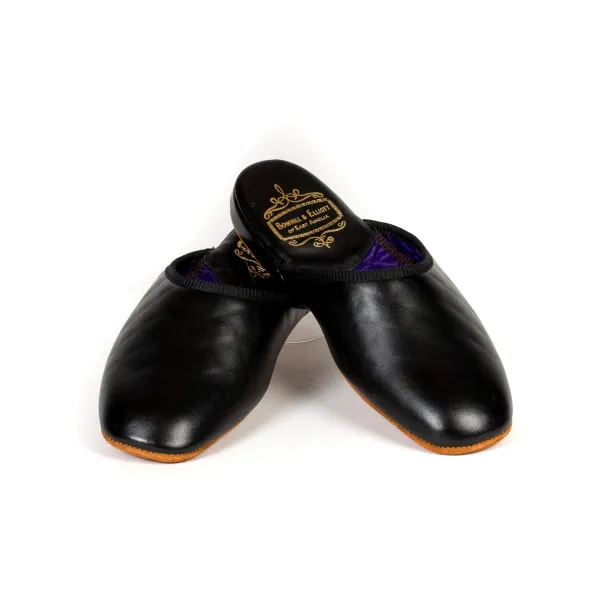Bowhill u0026 Elliott Bowhill & Elliot X Mj: Black Slipper Made Of Calfskin