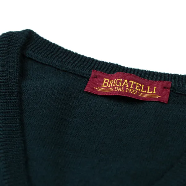 Brigatelli dal 1922 Per Michael Jondral: V-Pullover Made Of Finest Mer