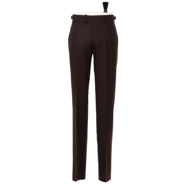 Cesare Attolini Brown Pants "Limited Fox Flannel" Made Of English Wool - Purely Handcr