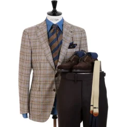 Cesare Attolini Brown Pants "Limited Fox Flannel" Made Of English Wool - Purely Handcr