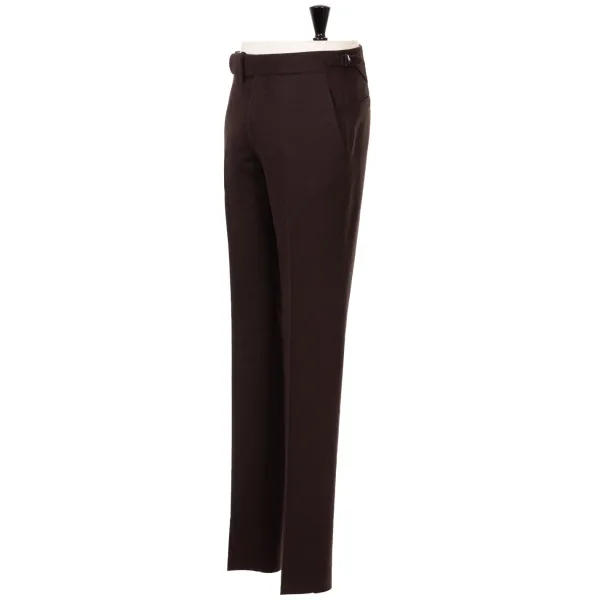 Cesare Attolini Brown Pants "Limited Fox Flannel" Made Of English Wool - Purely Handcr