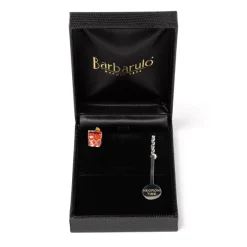 Barbarulo Napoli Buttonhole Necklace "Negroni" In Sterling Silver - Handmade