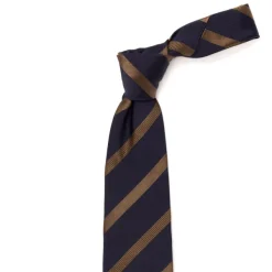Cesare Attolini Ca Archivio Storico: Silk And Cotton Tie "Cambiando Striscia" - Handro