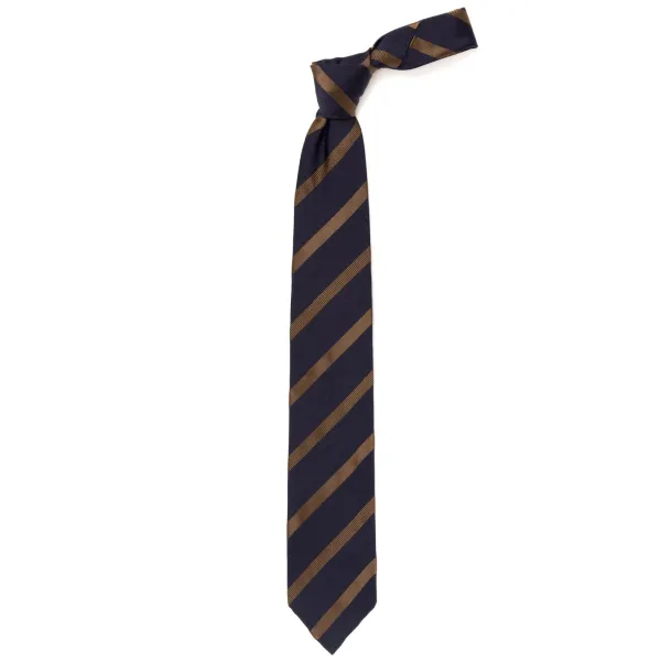 Cesare Attolini Ca Archivio Storico: Silk And Cotton Tie "Cambiando Striscia" - Handro