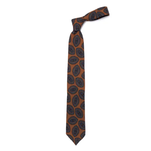 Cesare Attolini Ca Archivio Storico: Tie "Grandi Medaglioni" In Pure Wool - Handrolled