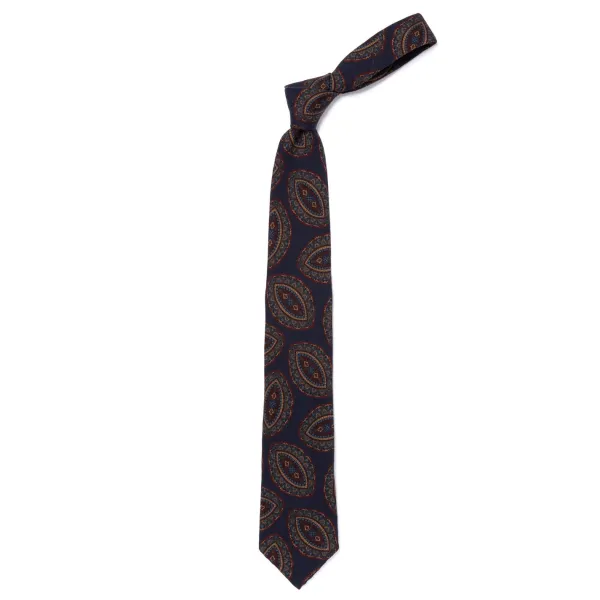 Cesare Attolini Ca Archivio Storico: Tie "Grandi Medaglioni" In Pure Wool - Handrolled