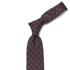 Cesare Attolini Ca Archivio Storico: Tie "Medaglione Quadretto" In Pure Silk - Handrol