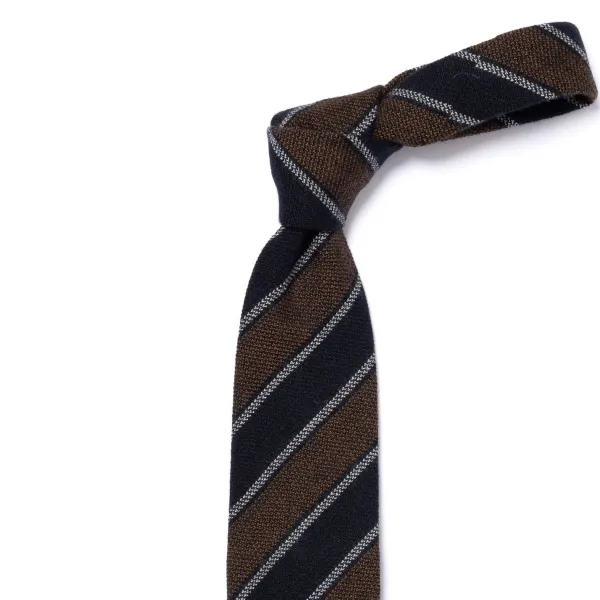 Cesare Attolini Ca Archivio Storico: Tie "Nuovo Reggimento" In Pure Cashmere - Handrol