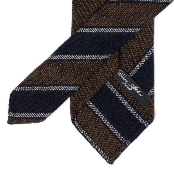 Cesare Attolini Ca Archivio Storico: Tie "Nuovo Reggimento" In Pure Cashmere - Handrol
