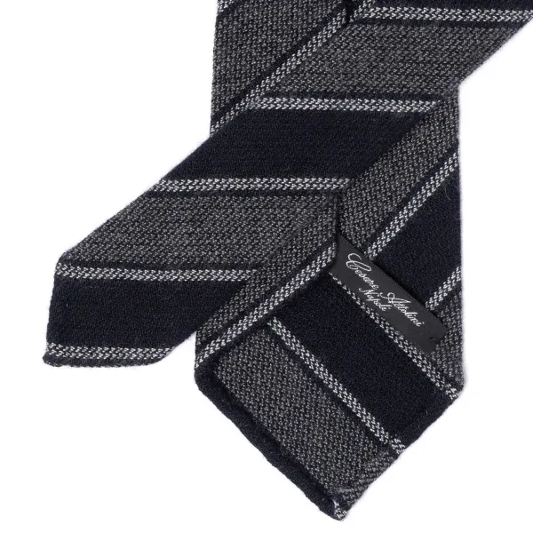 Cesare Attolini Ca Archivio Storico: Tie "Nuovo Reggimento" In Pure Cashmere - Handrol