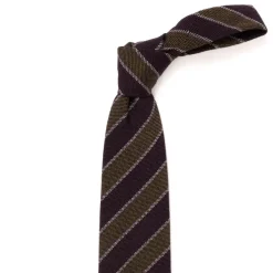 Cesare Attolini Ca Archivio Storico: Tie "Striscia Del Stedente" Made Of Wool And Silk
