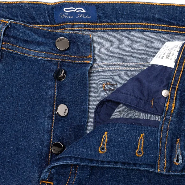 Cesare Attolini Ca Exclusively For Mj: Luxury Jeans "Soft-Denim" Made Of Soft Cotton M