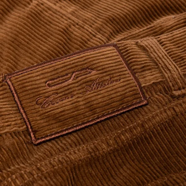 Cesare Attolini Ca Exclusively For Mj: Luxury Jeans "Soft-Cord" Made Of Soft Cotton Mi