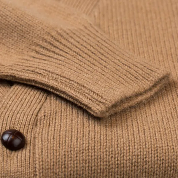 William Lockie Cardigan "Datched" Made From Pure Camel Hair