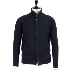 William Lockie Cardigan "Lakeland Turtle" Made Of 2 Ply-Geelong Lambswool