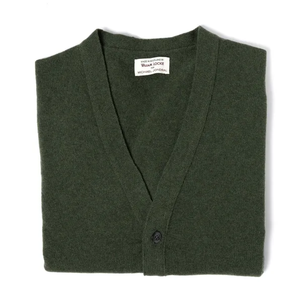 William Lockie Cardigan "Leven Cardigan" Made Of Geelong Lambswool - 2 Ply