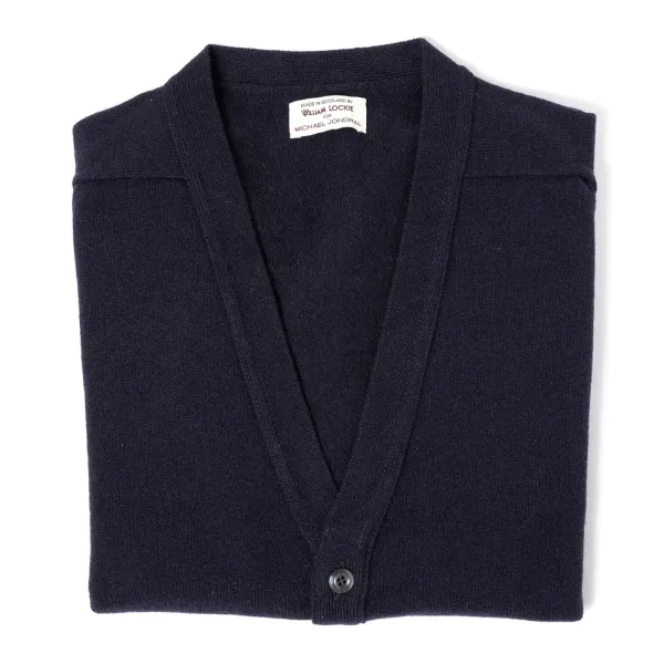 William Lockie Cardigan "Leven Cardigan" Made Of Geelong Lambswool - 2 Ply