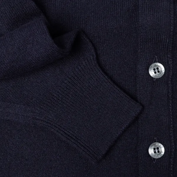 William Lockie Cardigan "Leven Cardigan" Made Of Geelong Lambswool - 2 Ply