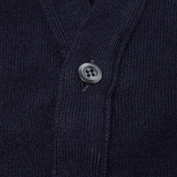 William Lockie Cardigan "Leven Cardigan" Made Of Geelong Lambswool - 2 Ply
