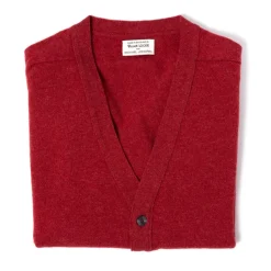 William Lockie Cardigan "Leven Cardigan" Made Of Geelong Lambswool - 2 Ply