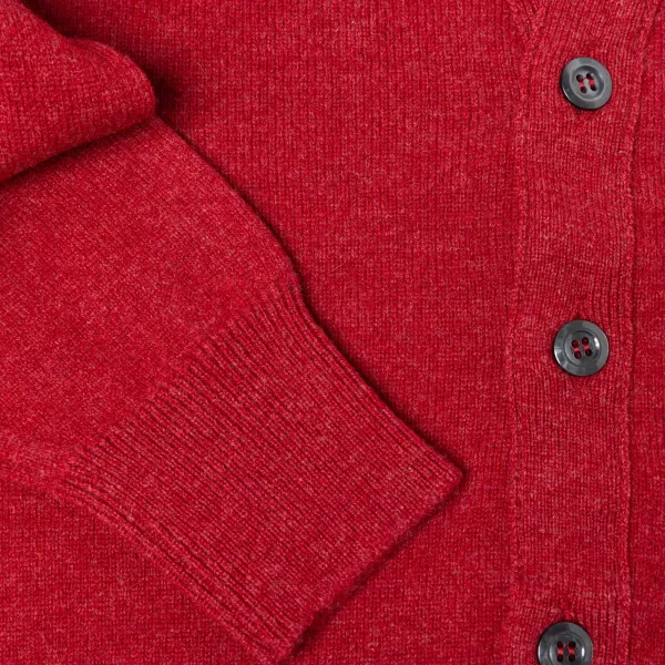 William Lockie Cardigan "Leven Cardigan" Made Of Geelong Lambswool - 2 Ply