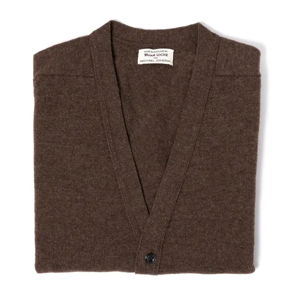 William Lockie Cardigan "Leven Cardigan" Made Of Geelong Lambswool - 2 Ply