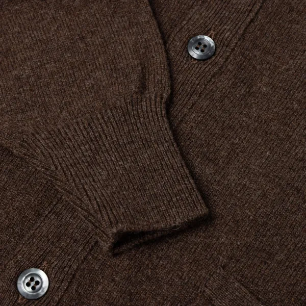 William Lockie Cardigan "Leven Cardigan" Made Of Geelong Lambswool - 2 Ply