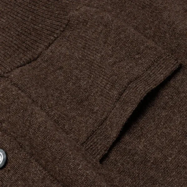 William Lockie Cardigan "Leven Cardigan" Made Of Geelong Lambswool - 2 Ply