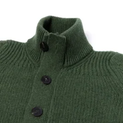 William Lockie Cardigan "Lomond Knit-Bomber" In 4 Ply Geelong Lambswool